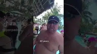 Big Chubb Bear: for Bear Lovers: Big chubby shirtless Bear belly at a pool - is He pregnant?  (LOL)