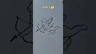 Drawing Cupid Boy in different level #ytshorts #art #cutedraws #sketch #viralshorts #cupid #draw