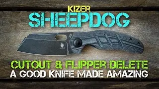 Kizer Sheepdog с вырезом и удалением плавника - полный обзор!! Один из моих самых любимых ножей EDC!!