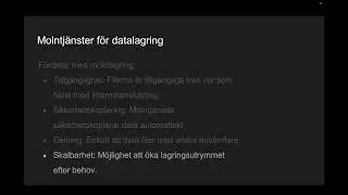 Informationsteknik - del 4 - Datalagring,  filhantering och lagringsplats.