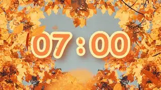 7 Minute Classroom Timer 🍁 Relaxing Autumn Piano Jazz for Study & Focus