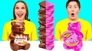 Tantangan Permen Karet VS Makanan Coklat | Pertempuran yang Bisa Dimakan