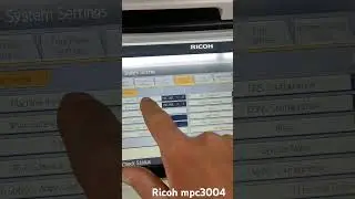 Ricoh mpc 3004 IP address settings.