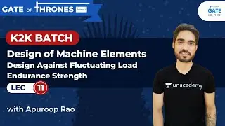 Design of Machine Elements | L:11| Design Against Fluctuating Load -Endurance Strength | Apuroop Rao