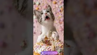 Kitty Covered in Donut Sprinkles &ndash; Too Sweet!