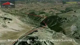 Mount Parnassus:  Tithorea - Liakoura Summit ∆ hiking trails ∆ 3d-trail.com/greece/