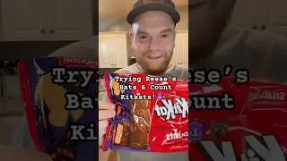 Trying @Reeses bats & Count @kitkat #halloween theme candy!👻