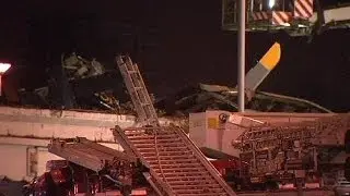 Delicate rescue operation after Glasgow helicopter crash