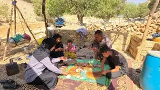 IRAN nomadic life🌄| Pleasant nomadic morning in the mountains | Daily nomadic morning routine👨‍👩‍👧‍👦