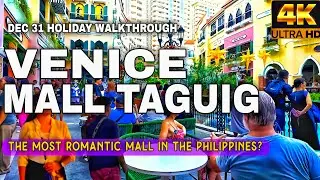 It Feels Like Europe Here! |Venice In Manila December 31 HOLIDAY WALK | Venice Grand Canal Taguig 🇵🇭