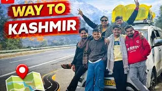 Way to Kashmir✨🌨️ | Journey Through Heaven & Dal Lake exploring 🏔️🗺️ #kashmir ❤️