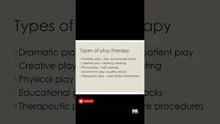 Play therapy| types |benefits| full video on my YouTube channel #bscnursing #nursing