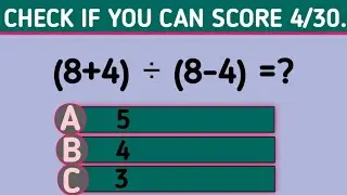IF YOU ARE A GENIUS, CHECK IF YOU CAN SCORE 4/30 | how smart are you? #chapter468.