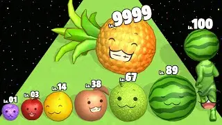 Watermelon Run 3D - Level Up Fruit Max Level Gameplay (New Update) Freeplay
