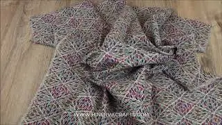 Geometric Print Cotton Canvas Dress Fabric