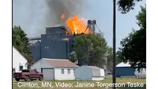 Massive Grain Elevator Fire In Small Minnesota Town
