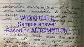 Writing task 2 sample answer on technology(automation/robots)