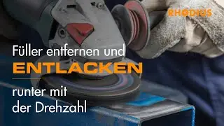 Mit dem Winkelschleifer arbeiten &ndash; Rost, Lack und F&uuml;ller mit der Schleifvliesscheibe entfernen