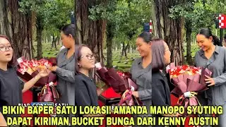 Bikin Baper Satu Lokasi❗Amanda Manopo Syuting Dapat Kiriman Bucket Bunga dari Kenny Austin