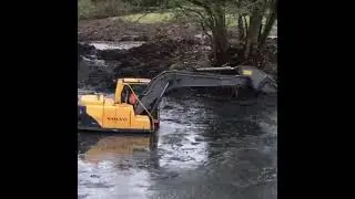 Cleaning out the silt