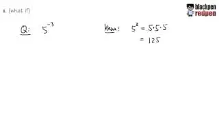 Q8 what if, Rule of Exponents, Negative Power