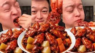 Chicken Wing Asmr Chinese Food Mukbang |Spicy Big Carp| The voice is nice and it seems real