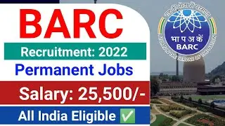 BARC Recruitment 2022| BARC New Recruitment 2022| BARC Technical Assistant Vacancy 2022| barc jobs