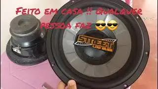 AUMENTANDO A POTÊNCIA DE UM SUBWOOFER FRACO..(recondicionando alto falante em casa, fácil)