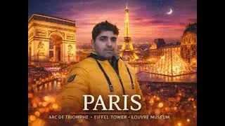 Experience Paris City in Night Time 🇫🇷 #france #louvremuseum #eiffeltower #arcdetriomphe #romatic