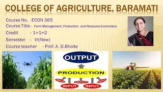 Lecture No.4 Cost principle in Farm Management