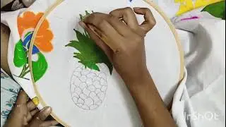 Pineapple 🍍 painting on fabric