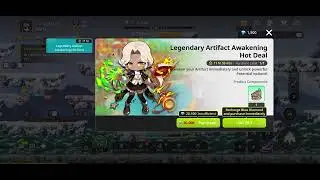 Opening a random LEGENDARY artifact. P2W + RNG on Maplestory Idle RPG (MapleIdle). [42]