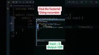 Java program to find factorial using  recursion || MHCoder || 