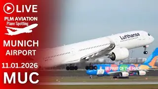🔴 LIVE MUNICH AIRPORT COLD SUNDAY ACTION ❄️ AIR FORCE A350 PLANE SPOTTING LIVESTREAM