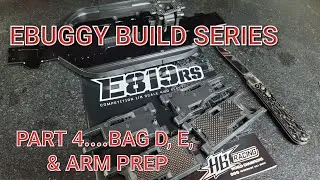 HB Racing E819RS build series Part 4....Bag D, E, and arm prep!!!!!!