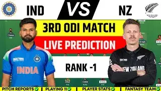IND VS NZ 3RD ODI MATCH Prediction, INDVSNZ LIVE PREDICTION TODAY