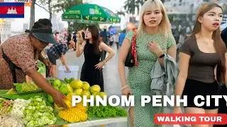 Most Popular Street Food Scene In Phnom Penh City & Real Khmer Lifestyle | Cambodia Street Walk Tour
