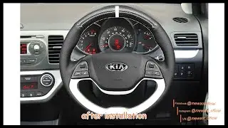 MEWANT --- for Kia Morning Picanto 2012-2015 Car Steering Wheel Cover Installation