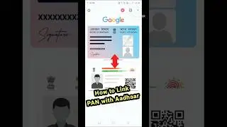 Pan Aadhaar Link Online | Aadhaar Pan Link Online | Link Pan with Aadhaar Card #panaadhaarlink
