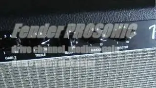 1997 Fender Prosonic amplifier (head) - Demo with Strat, Tele, Les Paul