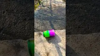Breaking glass bottles💖 🍾 Experiment on stairs  🍾  #shorts #asmr #satisfyingპ