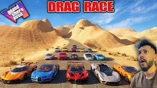 WHICH SUPERCAR IS FASTEST ? DESERT DRAG RACE |GTA 5 ABHISHEKKZ GAMING