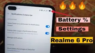 Realme 6 pro battery percentage % Settings
