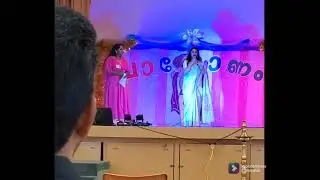 JosilyJoseph anchoring/hosting an Onam celebration event, 2021 in Malayalam.