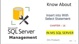 Insert into Select Statement in SQL Server