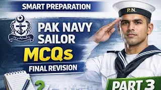 PAK NAVY SAILOR BATCH A 2026 | FINAL REVISION MCQs | PART 3