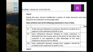 ACCA Financial Accounting - Harumi (Marcus) - Kaplan Multi-task questions