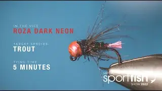Tying the Roza Dark Neon trout fly with Fulling Mill pro, Steve Carew