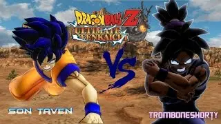 Dragonball Z Ultimate Tenkaichi: Son Taven VS Tr0mb0neSh0rty [Playing with subs] (Online Match)