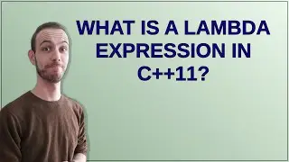 What is a lambda expression in C++11?